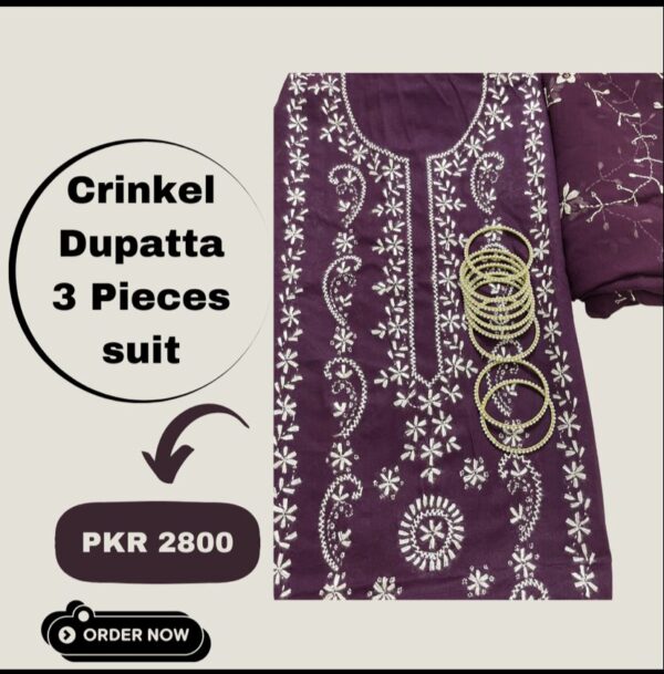 Crinkel Chiffon 3 Piece