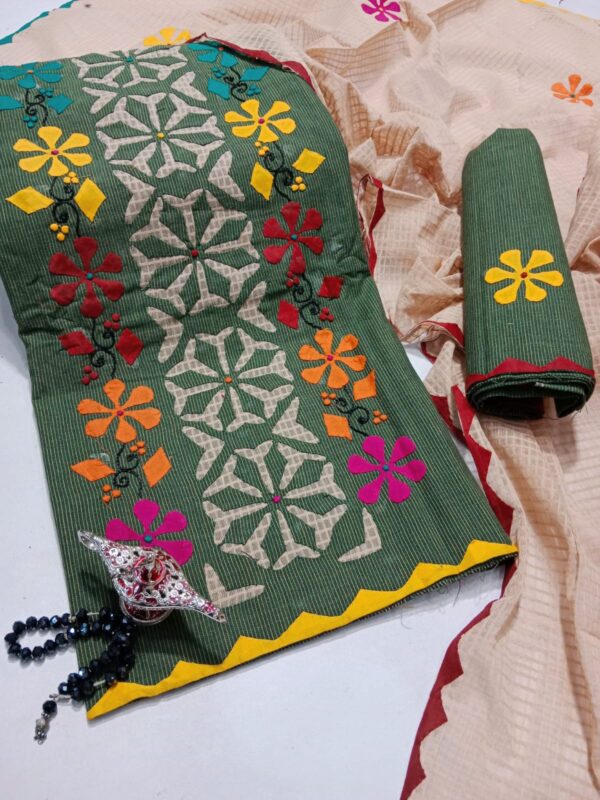 Applic Work Khadi Lawn 3 Piece - Image 5