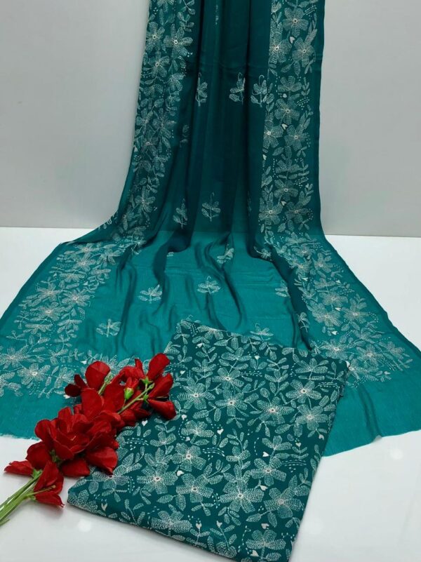 Chiffon Kaacha  Work 2 Pcs - Image 4