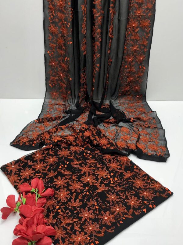 Chiffon Kaacha  Work 2 Pcs - Image 5