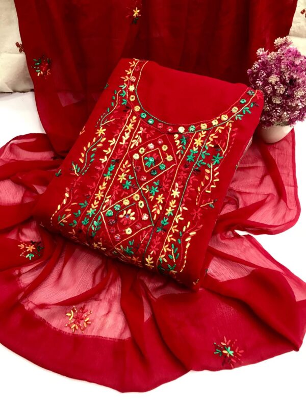 Chiffon Banarsi Embroidery  2 Pcs - Image 13