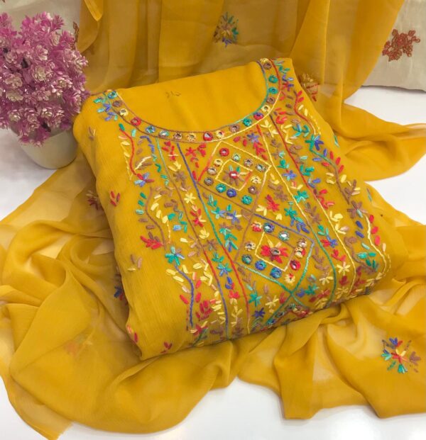 Chiffon Banarsi Embroidery  2 Pcs - Image 14