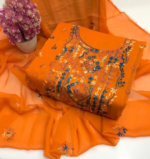 Chiffon Banarsi Embroidery  2 Pcs - Image 9