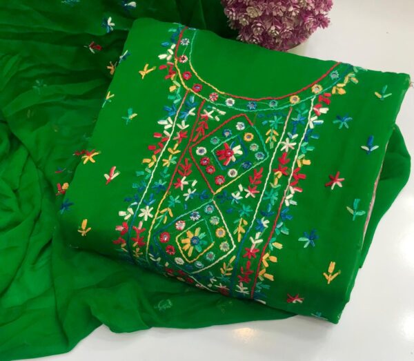 Chiffon Banarsi Embroidery  2 Pcs - Image 10