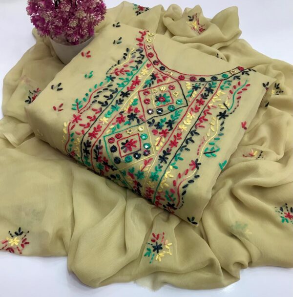 Chiffon Banarsi Embroidery  2 Pcs - Image 4