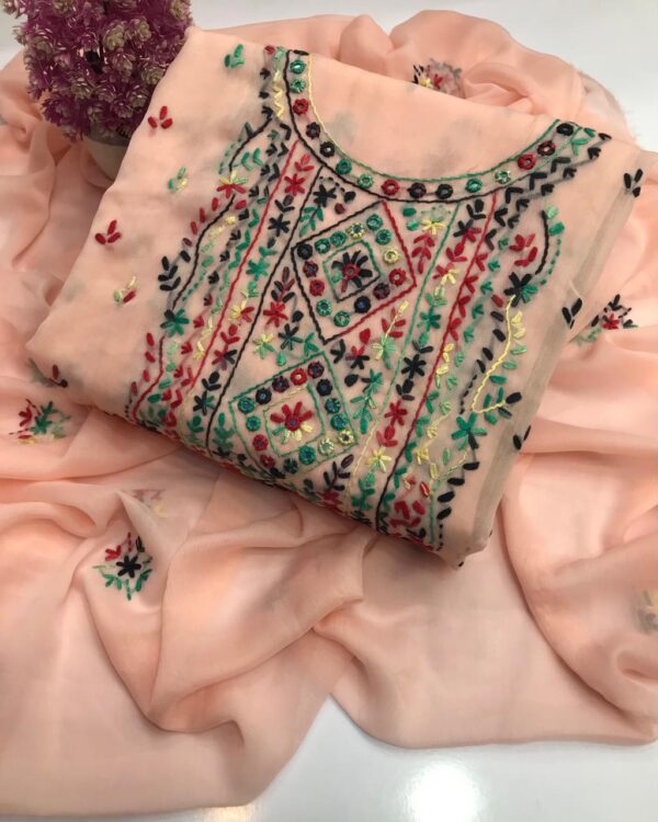 Chiffon Banarsi Embroidery  2 Pcs - Image 2