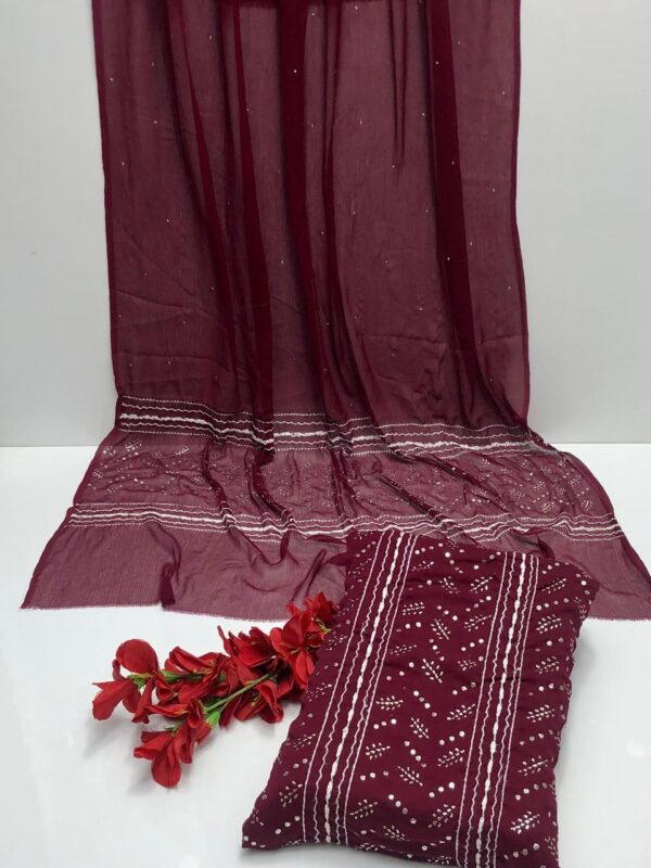 Chiffon Tarkashi + Muqaish 2Pcs - Image 3