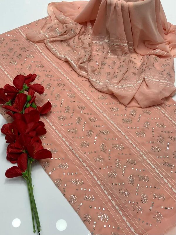 Chiffon Tarkashi + Muqaish 2Pcs - Image 4