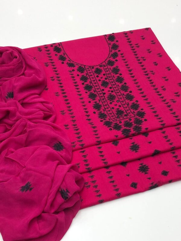 Chiffon Embroidery 3 Pcs - Image 8