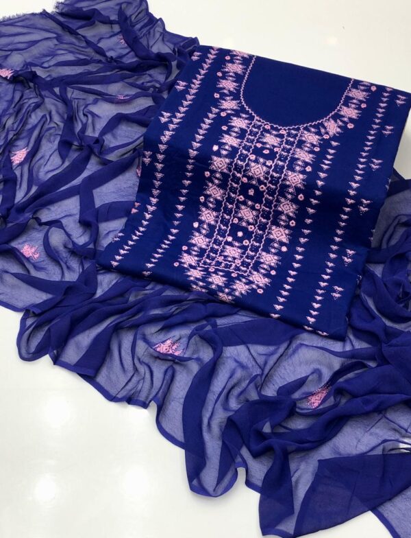 Chiffon Embroidery 3 Pcs - Image 5