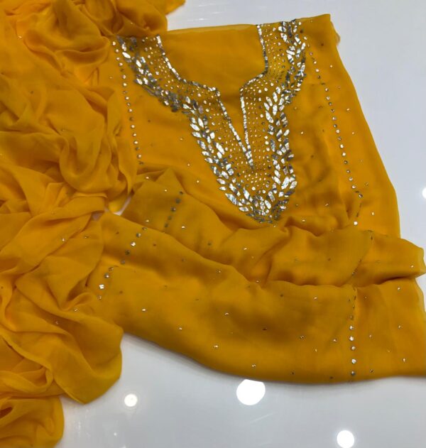 Fancy Mukesh on Chiffon 2 Pcs - Image 7