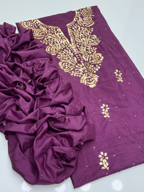 Indian Mukesh On Raw Silk 2 Pcs - Image 7