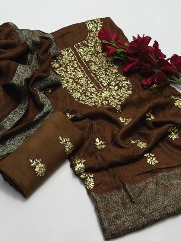 Jacquard Linen Embroidery 3 Pcs