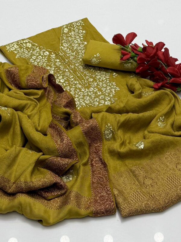 Jacquard Linen Embroidery 3 Pcs - Image 4