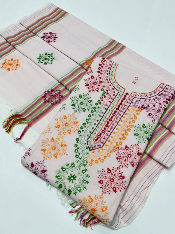 Karandi Khadi Embroidery 3 Pcs - Image 5