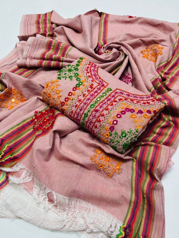 Karandi Khadi Embroidery 3 Pcs - Image 3