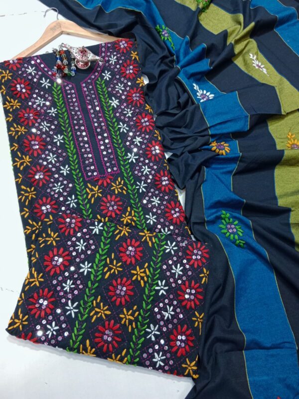 Cotton Khaadi LCD Gota 3 Pcs - Image 5