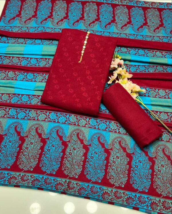 Pure Pashmina Jacquard 3 Pcs