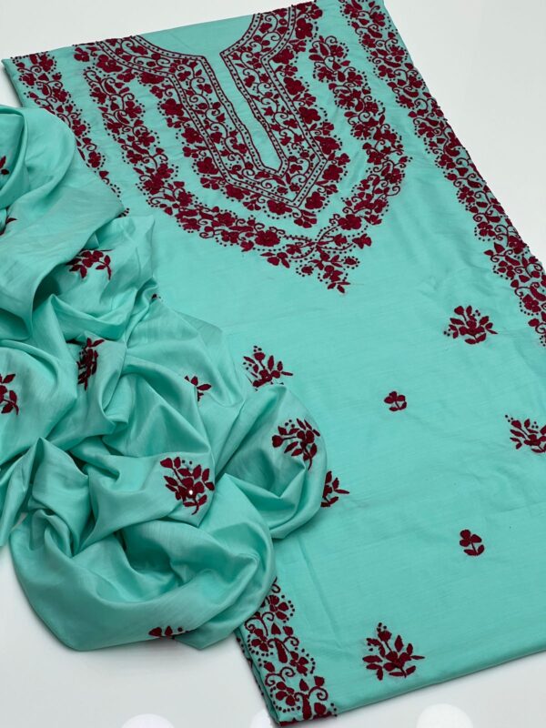 Raw Silk Embroidery 2 Pcs