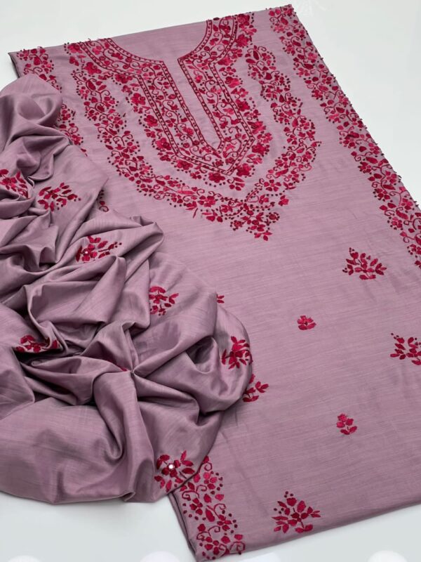 Raw Silk Embroidery 2 Pcs - Image 8