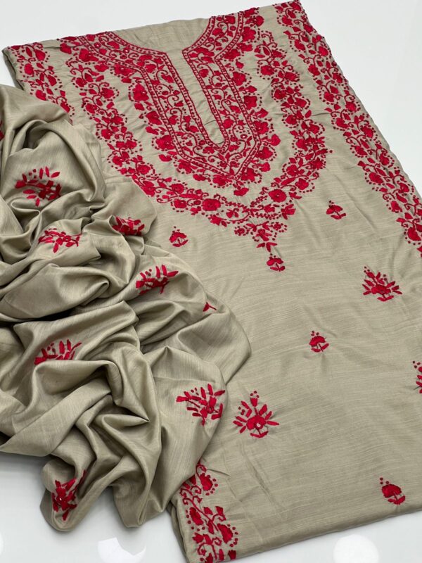 Raw Silk Embroidery 2 Pcs - Image 9