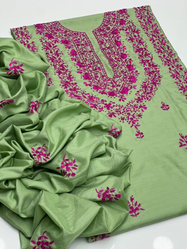 Raw Silk Embroidery 2 Pcs - Image 5