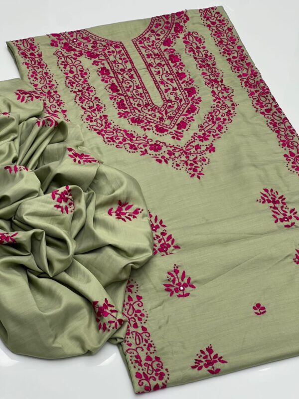 Raw Silk Embroidery 2 Pcs - Image 4