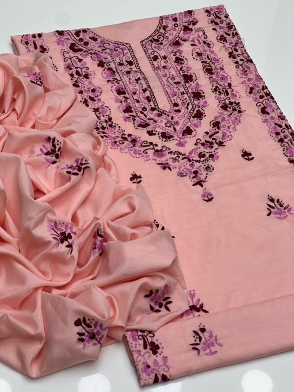 Raw Silk Embroidery 2 Pcs - Image 3