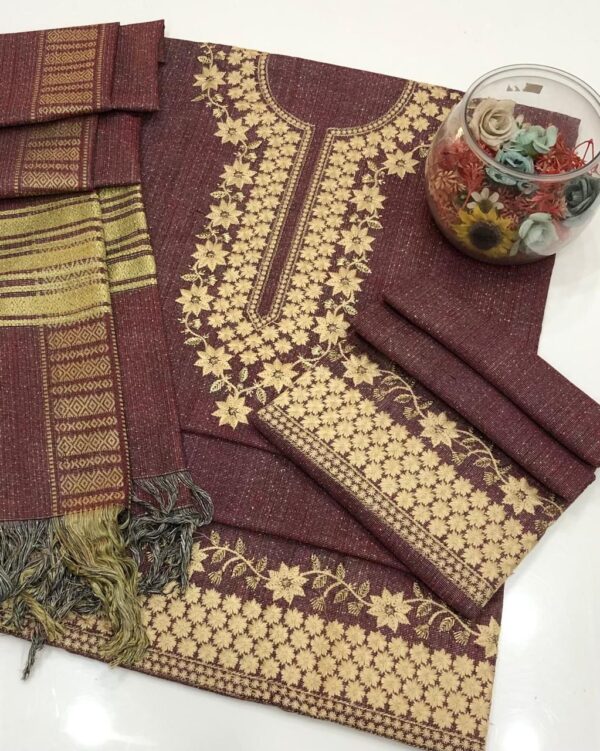 Jacquard Embroidery 3 Pcs