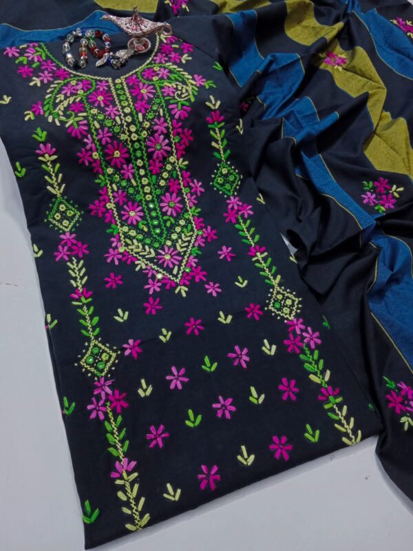 Cotton Khaadi Stuff 3 Pcs - Image 2