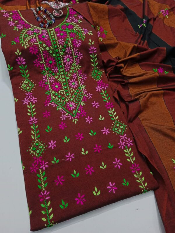 Cotton Khaadi Stuff 3 Pcs - Image 4