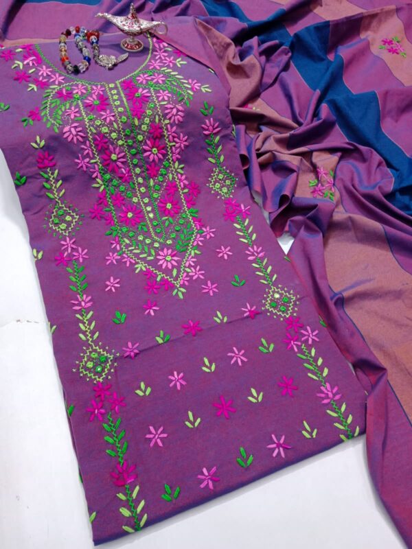 Cotton Khaadi Stuff 3 Pcs - Image 7